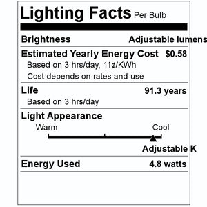 9" 4.8 watt 120 volt CCT Selectable LED Dimmable Linkable Under Cabinet Light Fixture 2