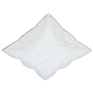 12" White Diffuser with Clear Wheat Design 1