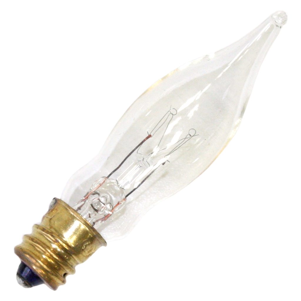 7.5 watt 120 volt CA5 Candelabra Screw Base Clear 2700K Warm White 1