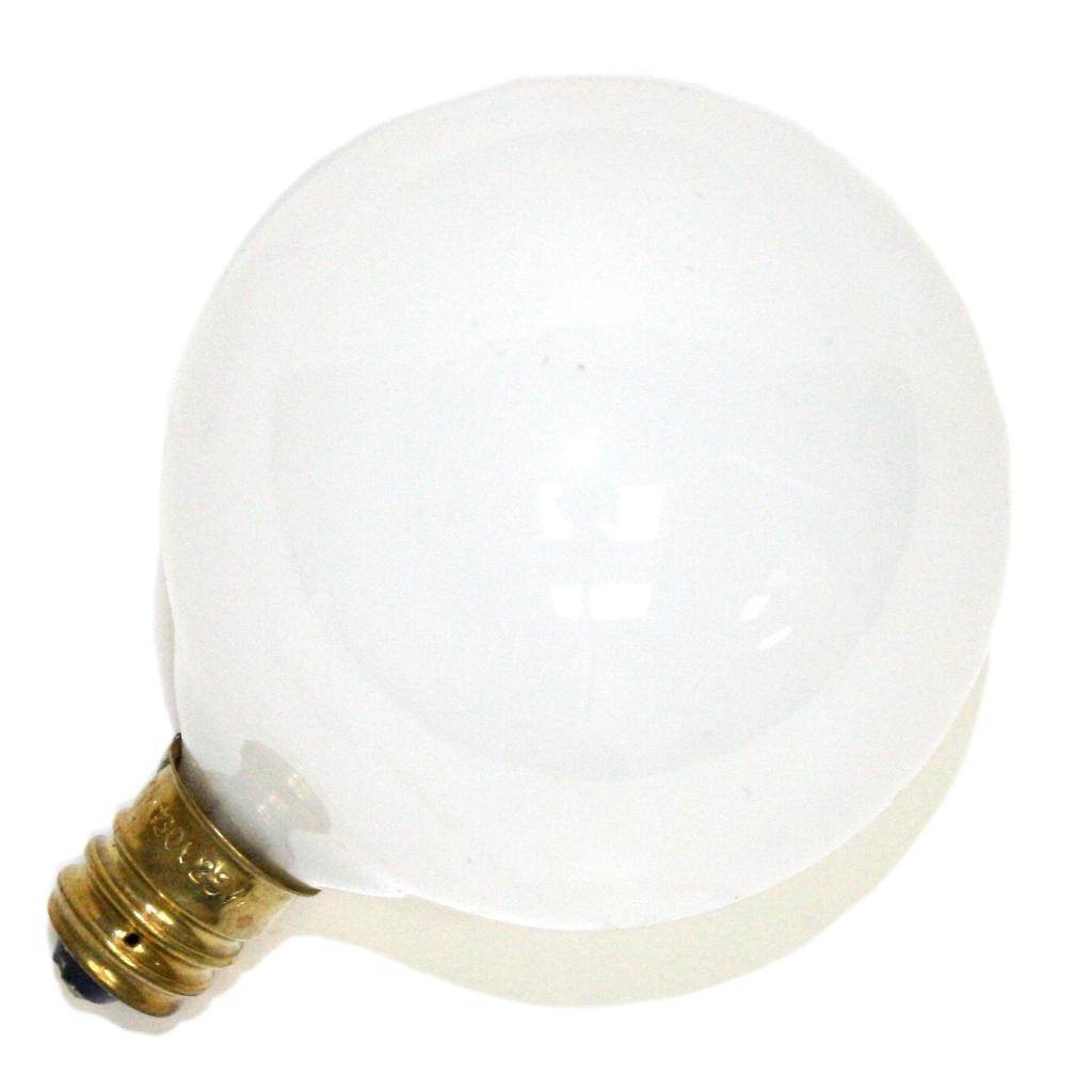25 watt 130 volt G16.5 Candelabra Screw Base White 2700K White 1