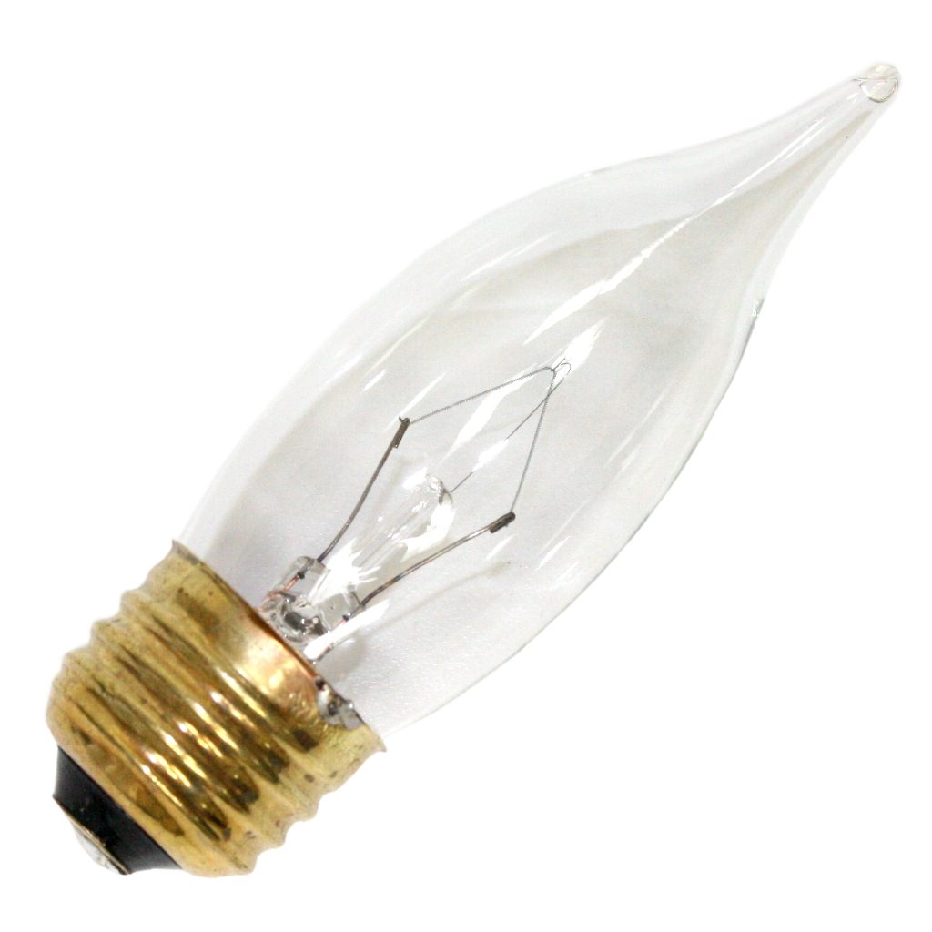 25 watt 130 volt CA10 Medium Screw Base Clear 1