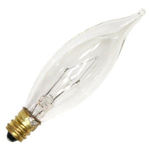 15 watt 130 volt CA8 Candelabra Screw Base 2700K Warm White Clear 1