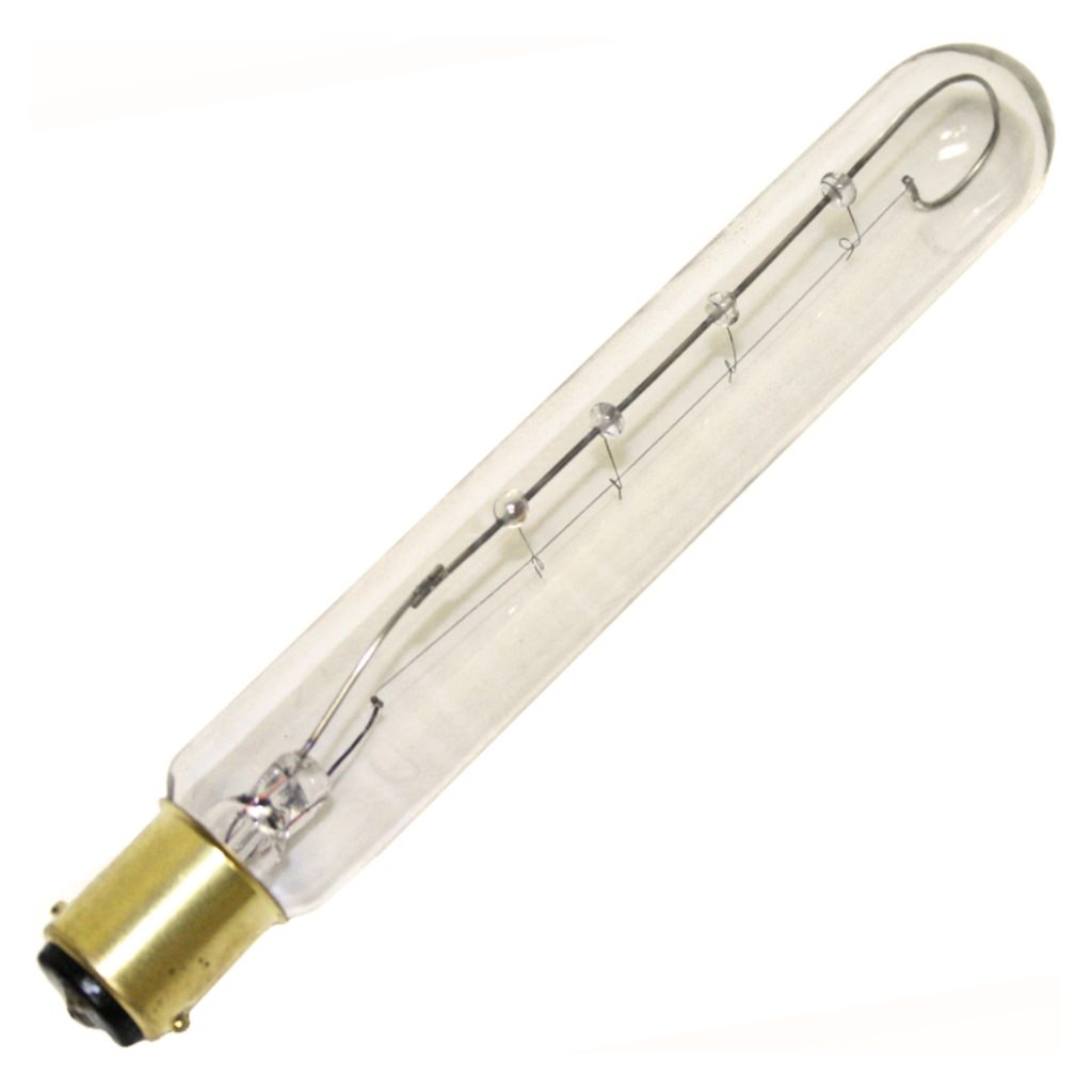 20 watt 130 volt T6.5 Double Contact Bayonet Base Clear 1