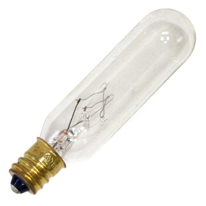 15 watt 130 volt T6 Candelabra Screw Base Clear 1