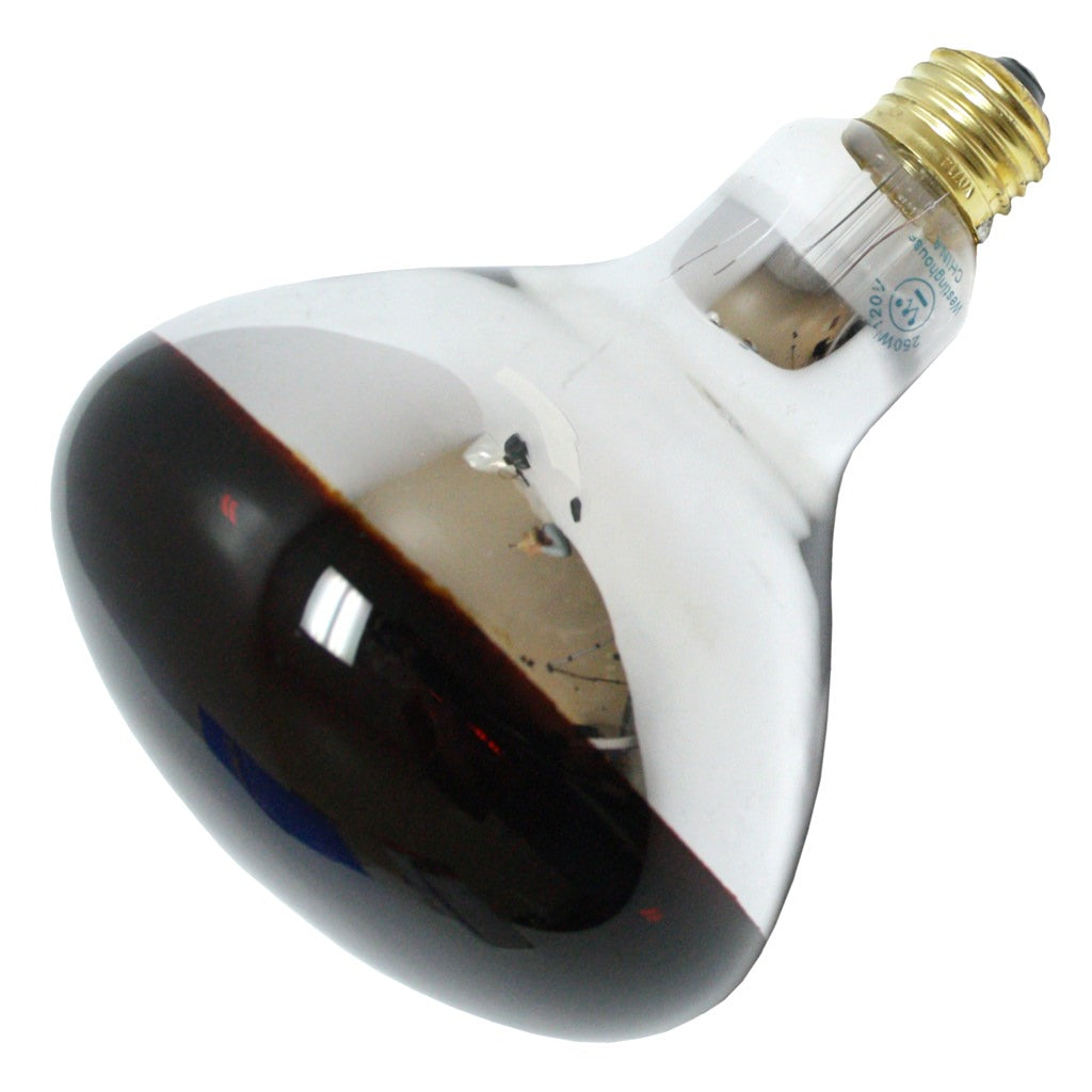 250 watt 120 volt R40 Medium Screw Base Red Flood 1