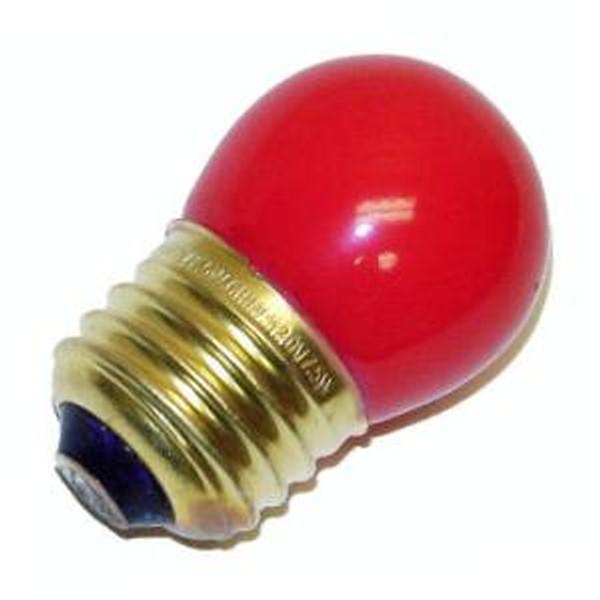 7.5 watt 130 volt S11 Medium Screw Base Red 1