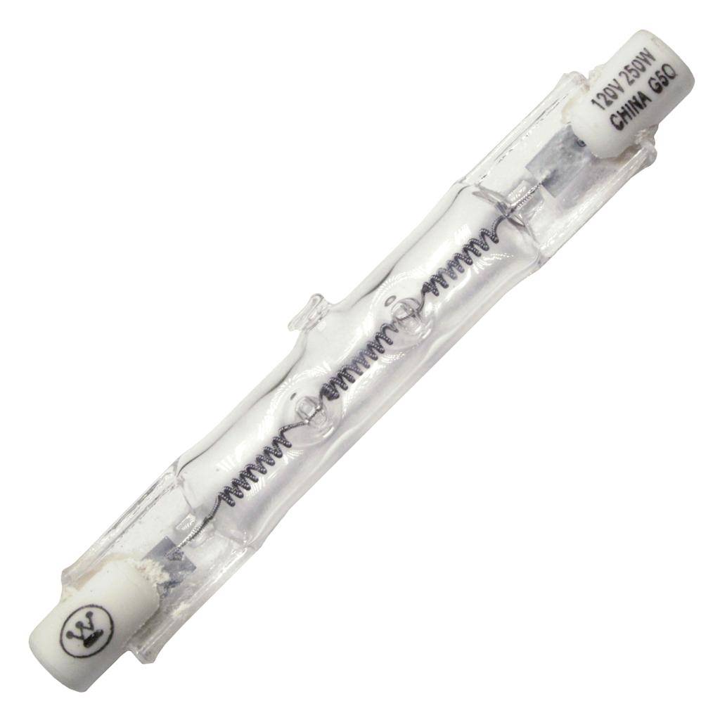 250 watt 120 volt T3 Recessed Single Contact Base 2700K Warm White Clear 1