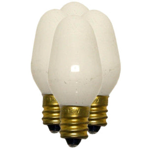 4 watt 120 volt C7 Candelabra Screw Base White (4 pack) 1