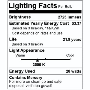 28 watt 48" T8 Medium Bi-Pin Base 3500K Neutral White 2
