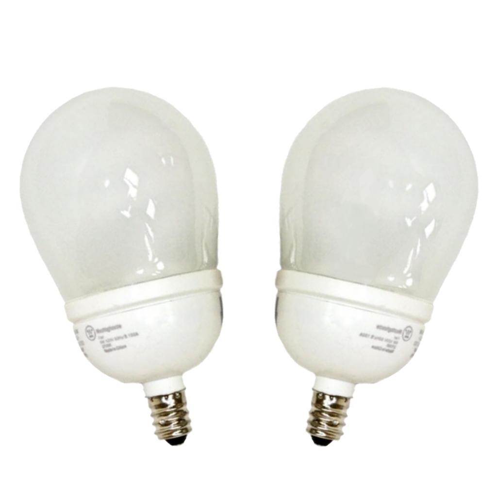 9 watt 120 volt Candelabra Screw Base 6500K Daylight CFL (2 pack) 1