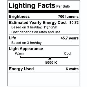 6 watt 120/277 volt 4-Pin Base 5000K Daylight Vertical LED PLC Lamp 2