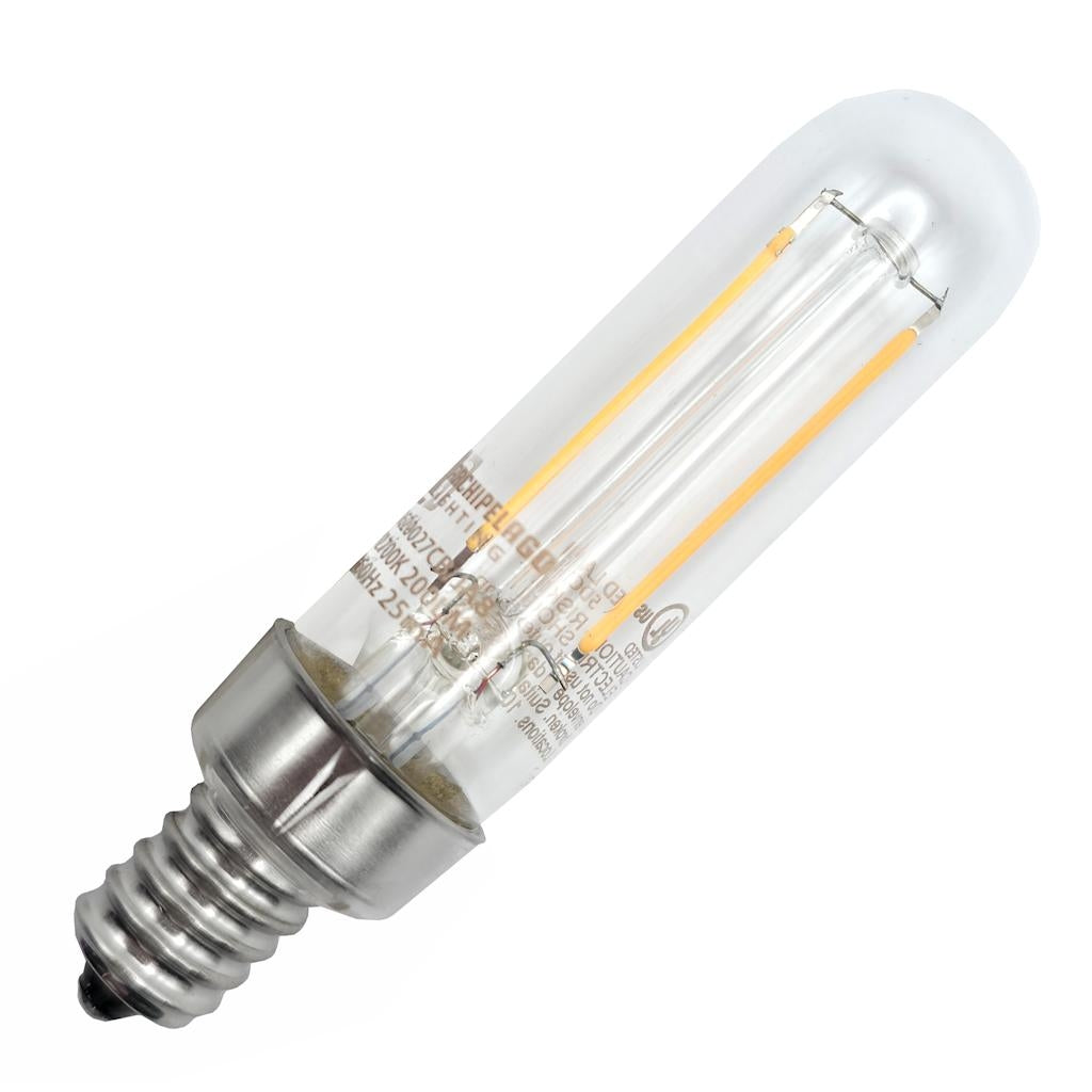 2.5 watt 120 volt T6 Candelabra Screw Base 2700K Warm White LED Light Bulb 1