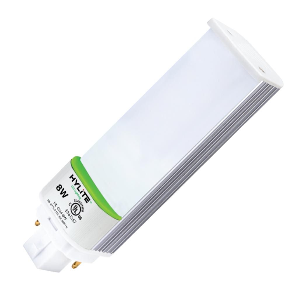 8 watt 120/277 volt PL 2/4-Pin Base 3500K Neutral White Frosted LED 1