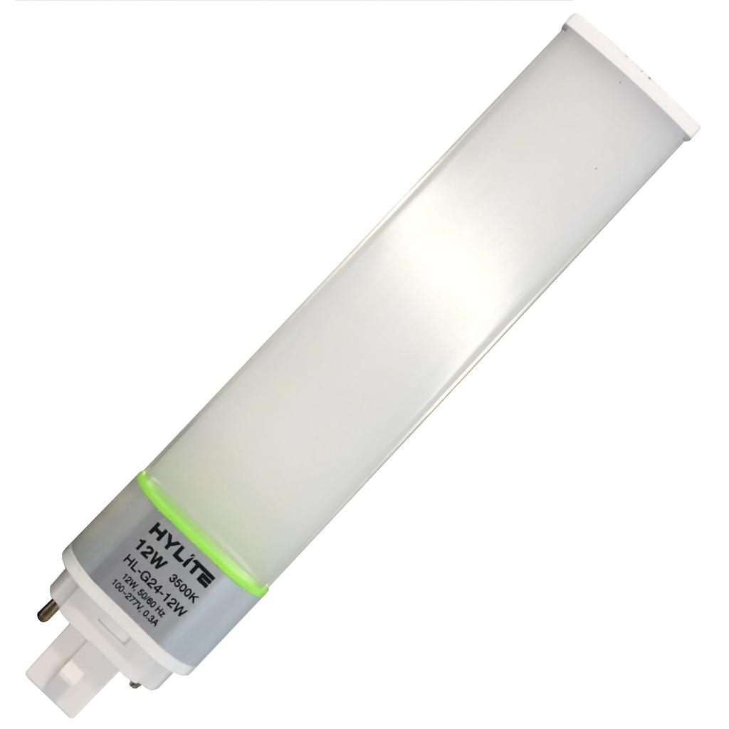 12 watt 120/277 volt PL 2/4-Pin Base 3500K Neutral White Frosted LED 1