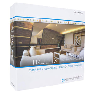 16.4' 2.9 watt 24 volt 2700-6000K High Output Tunable Dimmable Tape Light Kit with Driver 1