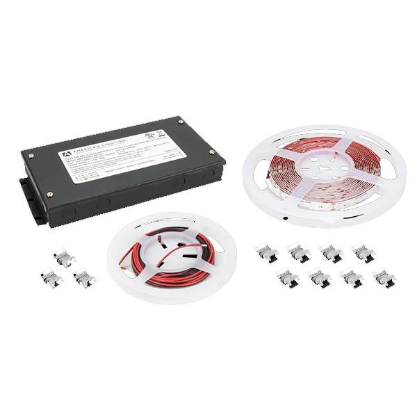 16.4' 4.5 watt 24 volt 3000K Natural White Dimmable Tape Light Kit with Driver 4