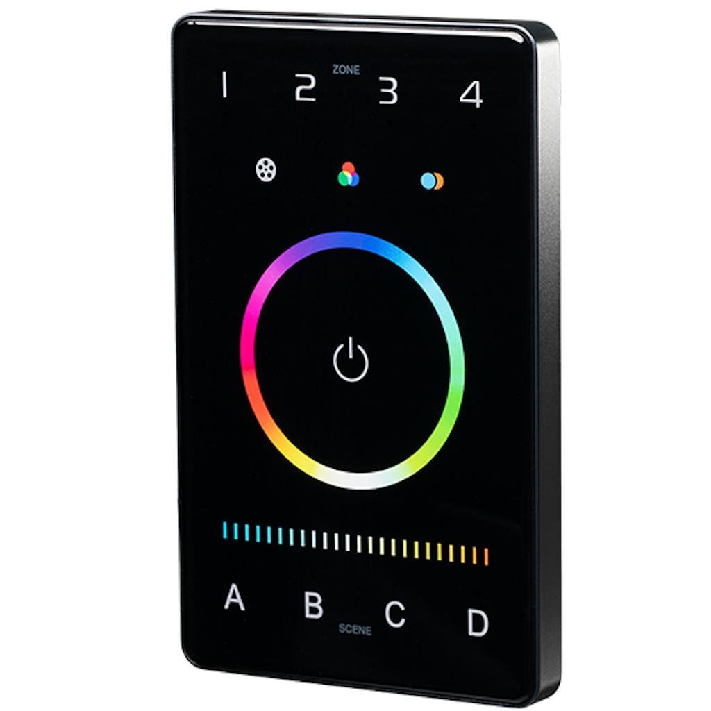 12-24 volt RGB+TW Black Dimmable DMX Tunable Wall Control 1