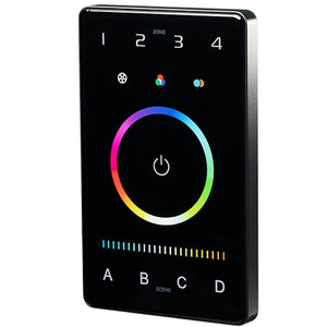 12-24 volt RGB+TW Black Dimmable DMX Tunable Wall Control 1