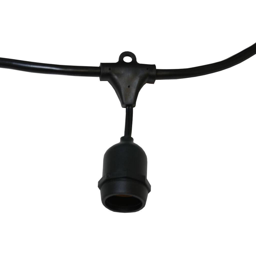 50 Light 100' Black (Suspended Medium Screw Base) Commercial Grade Empty Light String 1