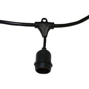 50 Light 100' Black (Suspended Medium Screw Base) Commercial Grade Empty Light String 1