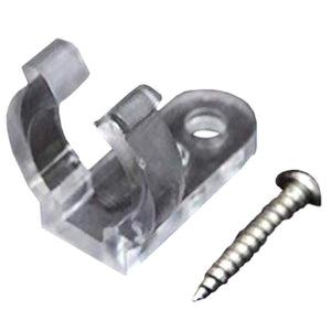 1/2" Plastic Clear Mounting Clip (10 Pack) 1
