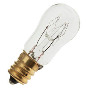 10 watt .08 amp 130 volt S6 Candelabra Screw Base Clear 1