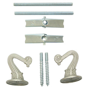 1.5" Brushed Pewter Swag Hook (2 pack) 1