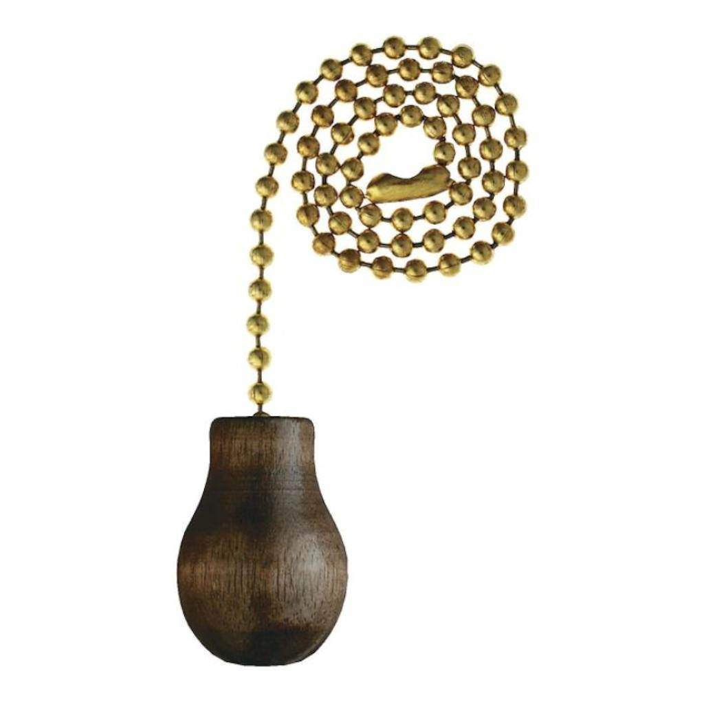 12" Pull Chain with Walnut Wooden Knob 1