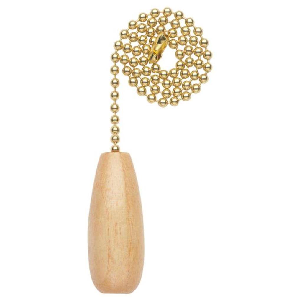 12" Pull Chain with Natural Wood Handle 1
