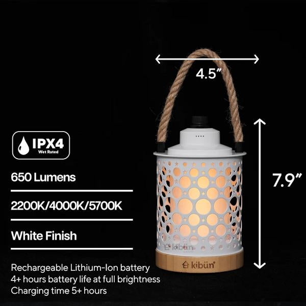 CCT Selectable Light White Rechargeable Kibün Stargaze Collection LED Cordless Lantern 3