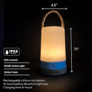 Amber Light White Rechargeable Kibün Groove Collection LED Cordless Lantern 3