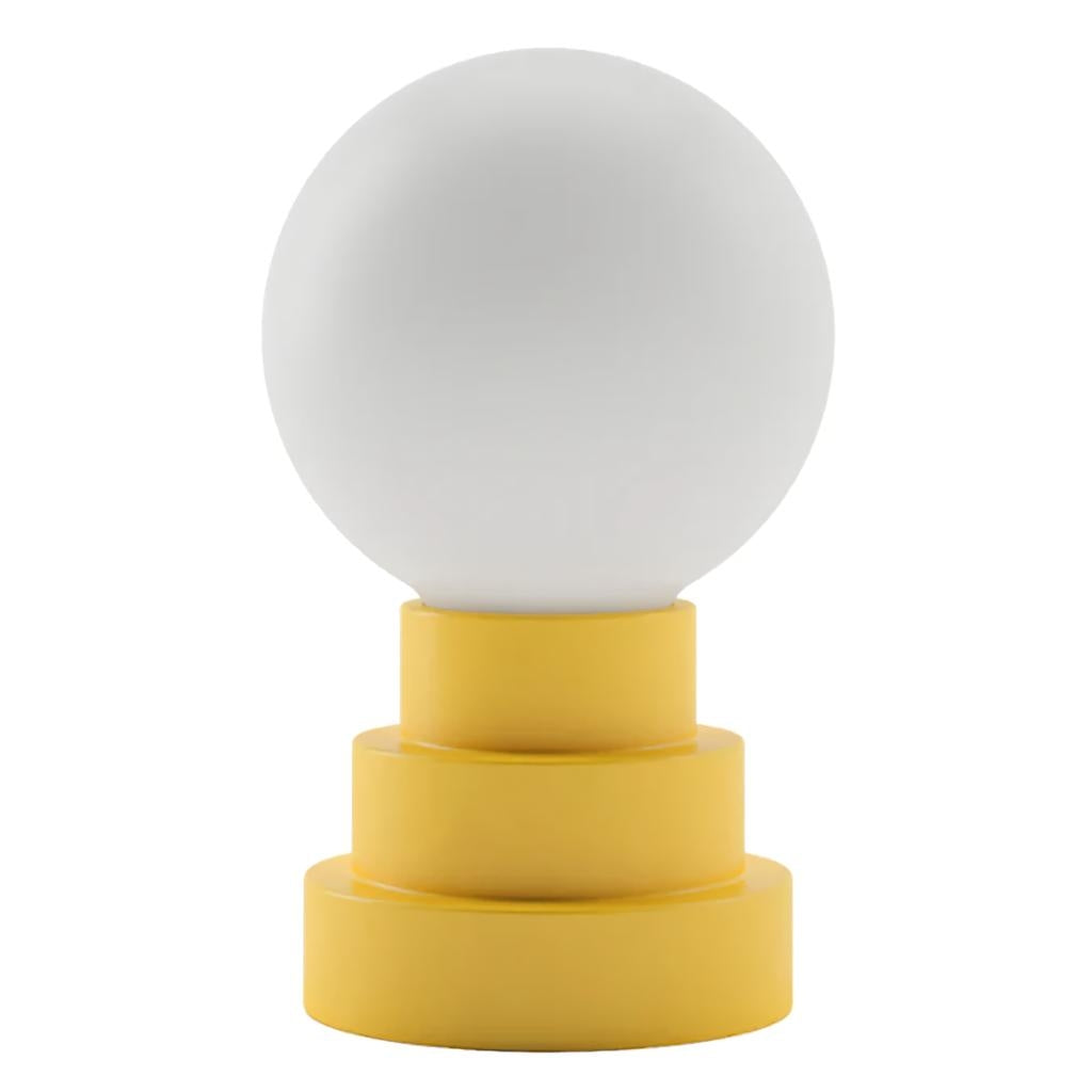 Warm White Citrone Finish Rechargeable Globe Kibün LED Cordless Indoor Table Lamp 1