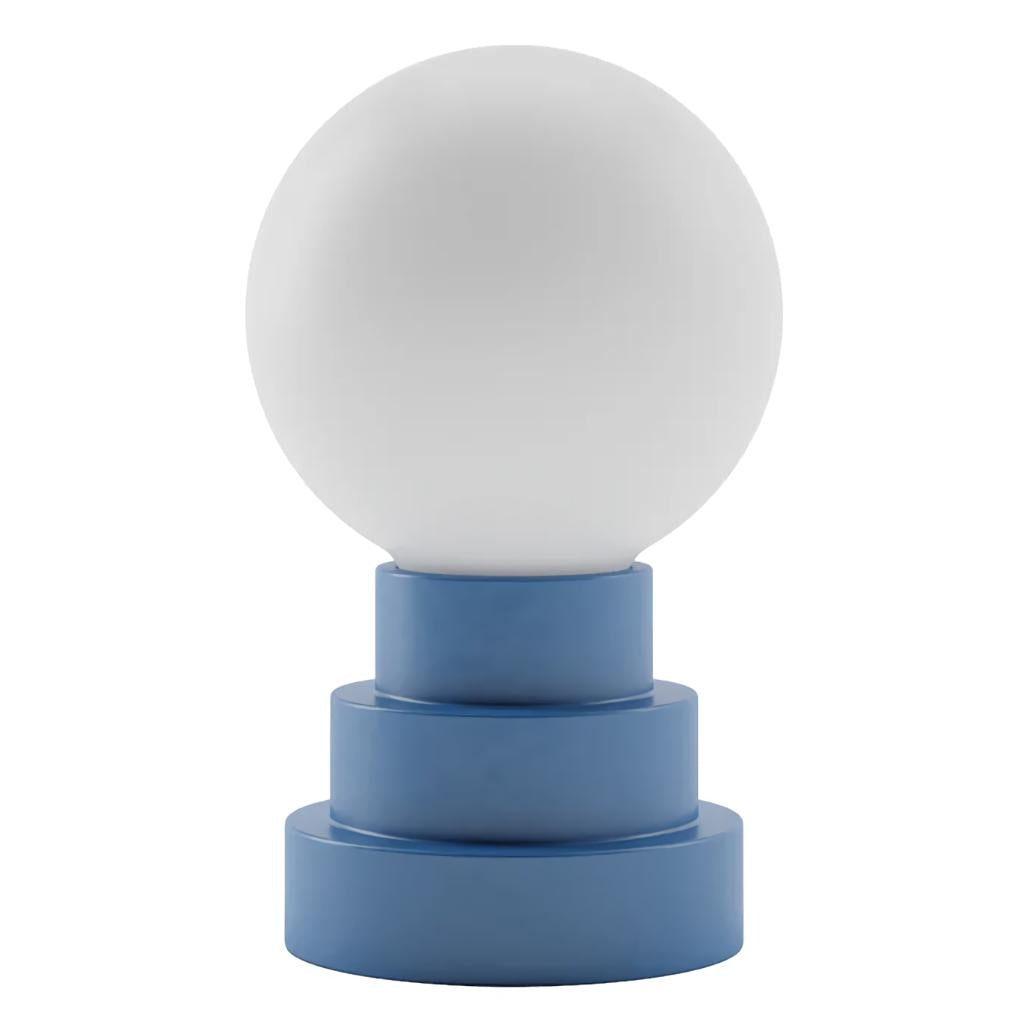 Warm White Avalon Finish Rechargeable Globe Kibün LED Cordless Indoor Table Lamp 1