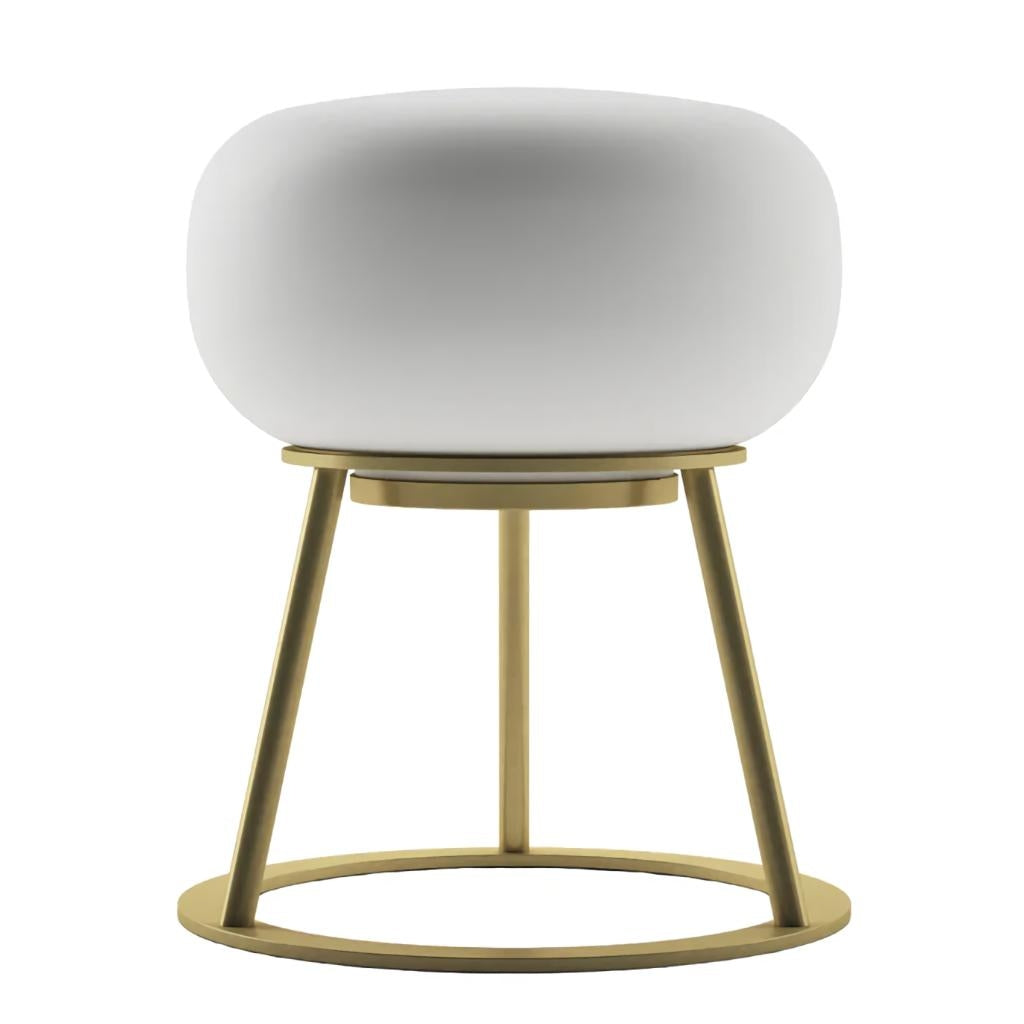 Warm White Brushed Brass Finish Rechargeable Tripod Kibün LED Cordless Indoor Table Lamp 1
