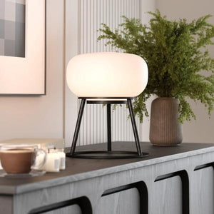 Warm White Black Finish Rechargeable Tripod Kibün LED Cordless Indoor Table Lamp 2