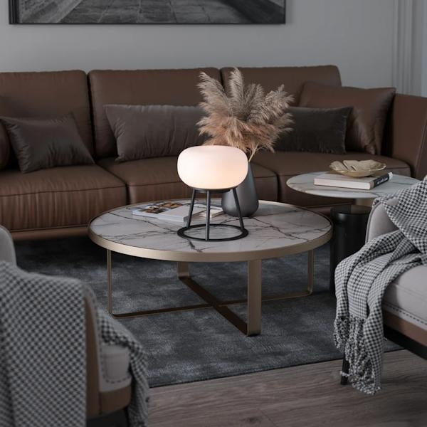 Warm White Black Finish Rechargeable Tripod Kibün LED Cordless Indoor Table Lamp 3