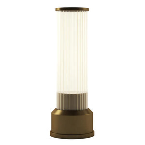 Warm White Brushed Brass Finish Rechargeable Candlestick Kibün LED Cordless Indoor Table Lamp 1