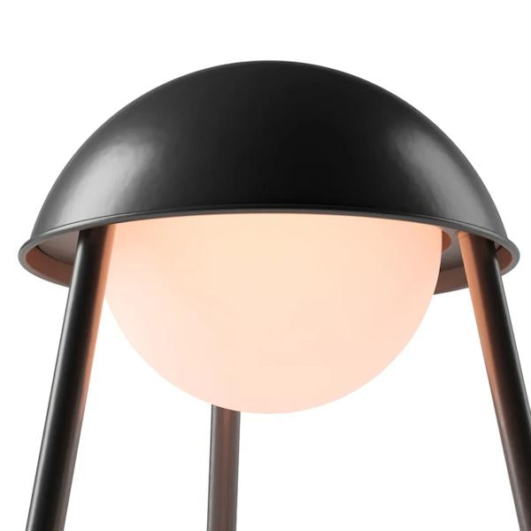 Warm White Black Finish Rechargeable Kibün LED Cordless Indoor Table Lamp 2