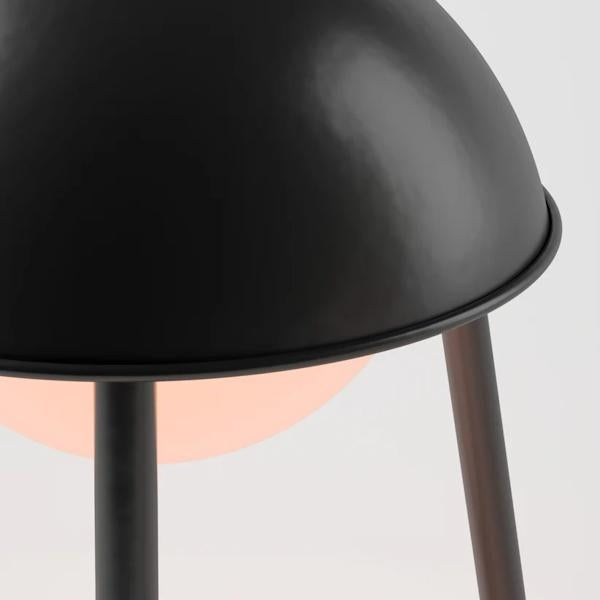 Warm White Black Finish Rechargeable Kibün LED Cordless Indoor Table Lamp 3