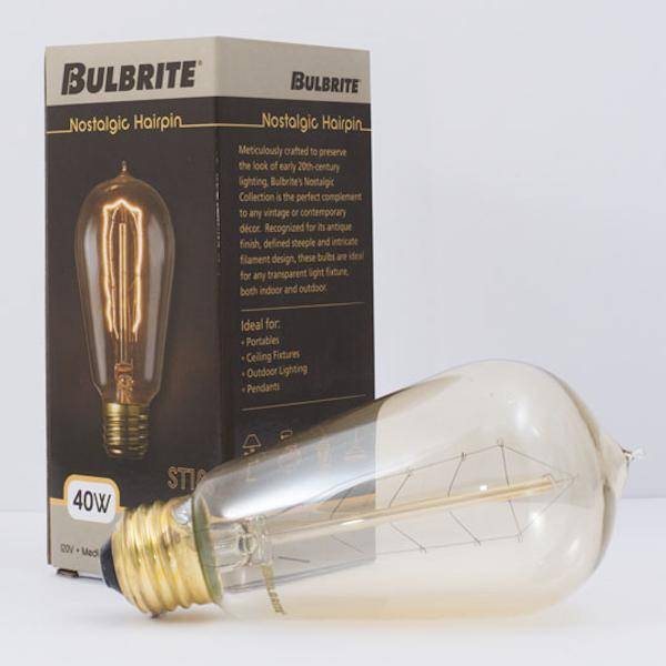 40 watt 120 volt ST18 Medium Screw Base 2200K Amber Dimmable 4