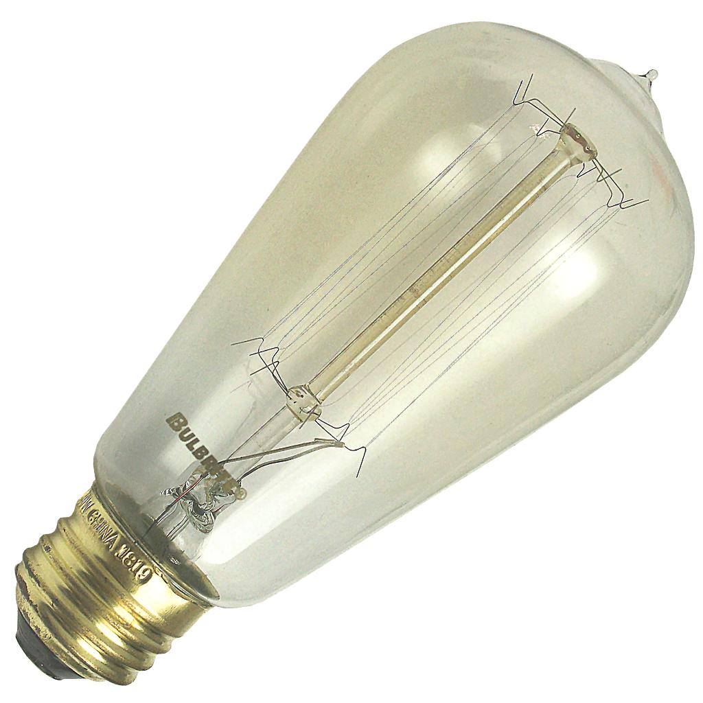 40 watt 120 volt Medium Screw Base 2200K Amber Squirrelcage Filament 1