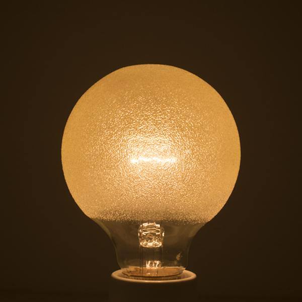 40 watt 120 volt G25 Medium Screw Base Amber Ice 3