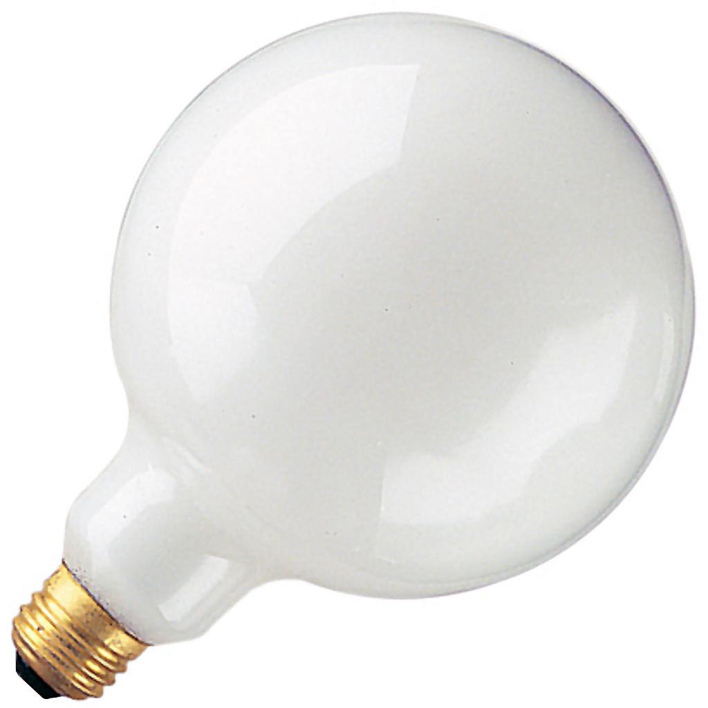 40 watt 125 volt G40 Medium Screw Base White 1