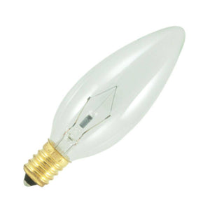 25 watt 130 volt 2700K B10 European Screw Base Clear 1