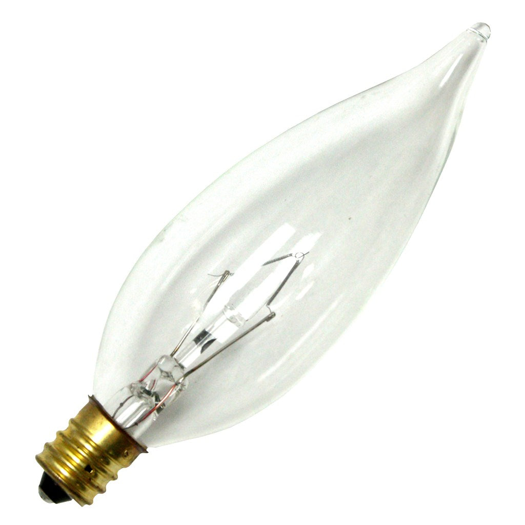 40 watt 130 volt 2700K Warm White CA10 Candelabra Screw Base Clear 1