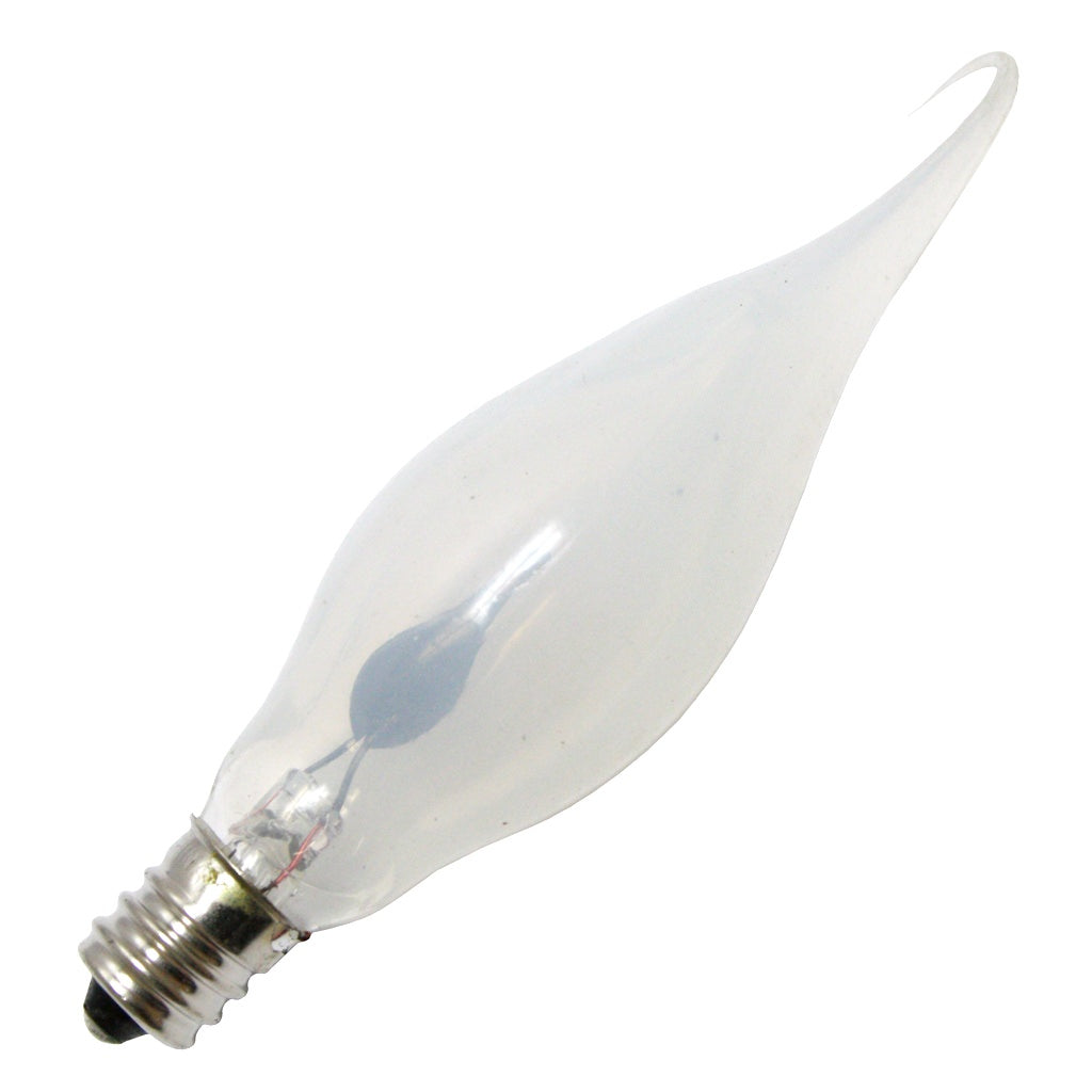 3 watt 120 volt CA5 Candelabra Screw Base White Flicker Flame 1