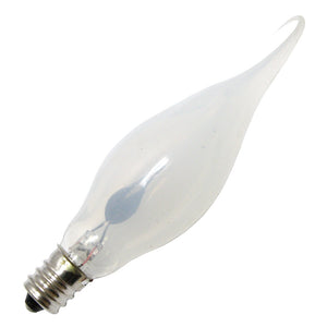 3 watt 120 volt CA5 Candelabra Screw Base White Flicker Flame 1