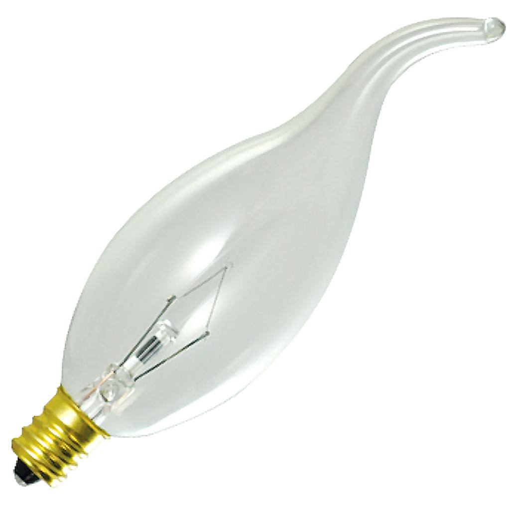 25 watt 120 volt CA11 Candelabra Screw Base 2600K Warm White Clear 1