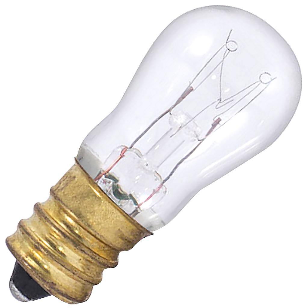 6 watt 130 volt S6 Candelabra Screw Base Clear 1
