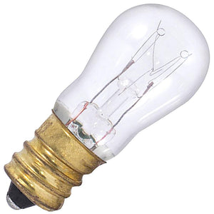 6 watt 130 volt S6 Candelabra Screw Base Clear 1